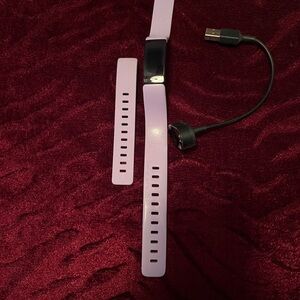 Lavender Fitbit with Charger and Extra Band
